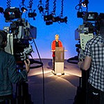 Blick in ein Fernsehstudio